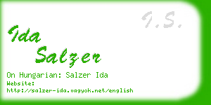 ida salzer business card
